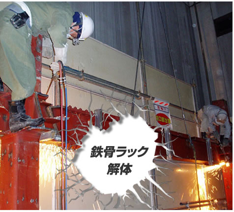 鉄骨ラック解体