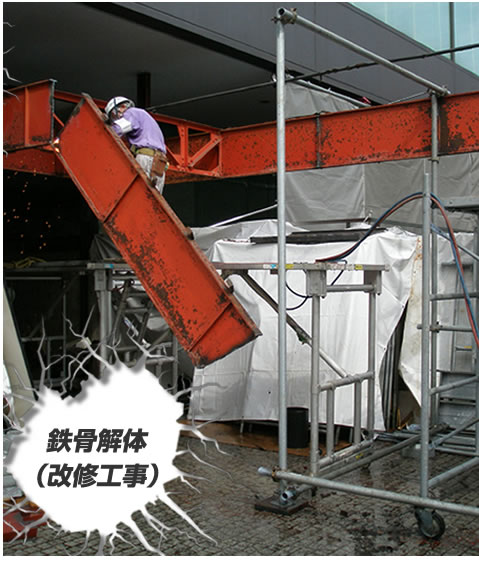 鉄骨解体（改修工事）